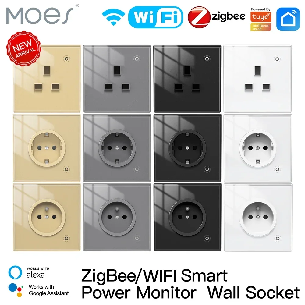 Smart Home Voice Assistant - Moes ZigBee مقبس الحائط WIFI لوحة