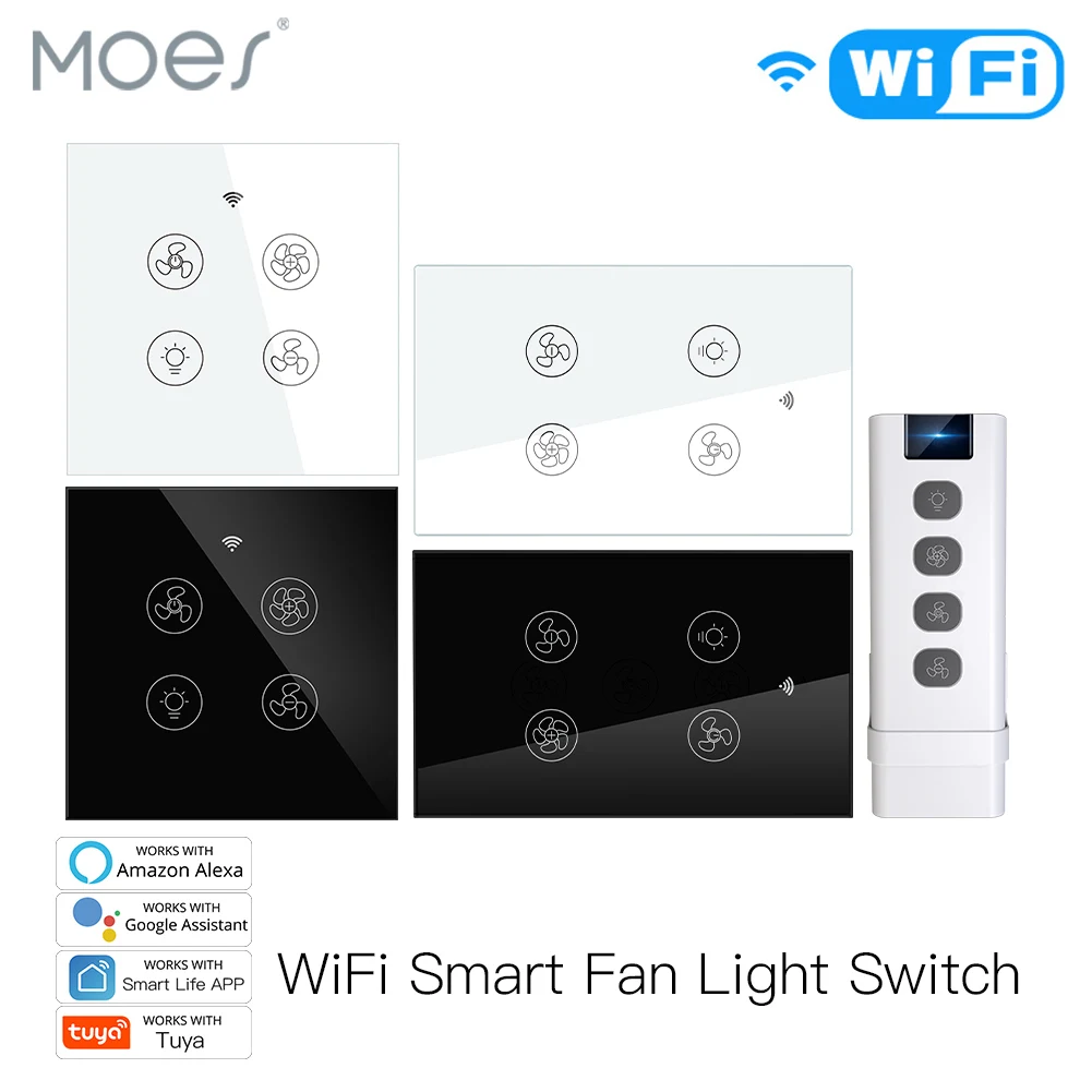 Smart Home Ventilation System - جديد واي فاي RF الذكية ضوء