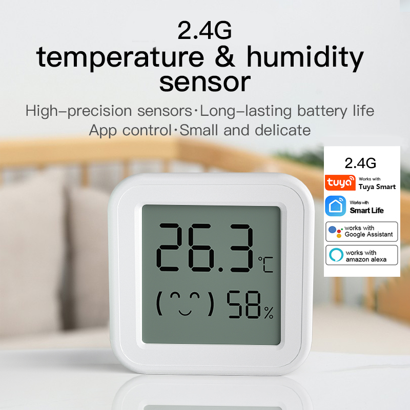 Smart Home Voice Assistant - بلوتوث استشعار درجة الحرارة والرطوبة شاشة