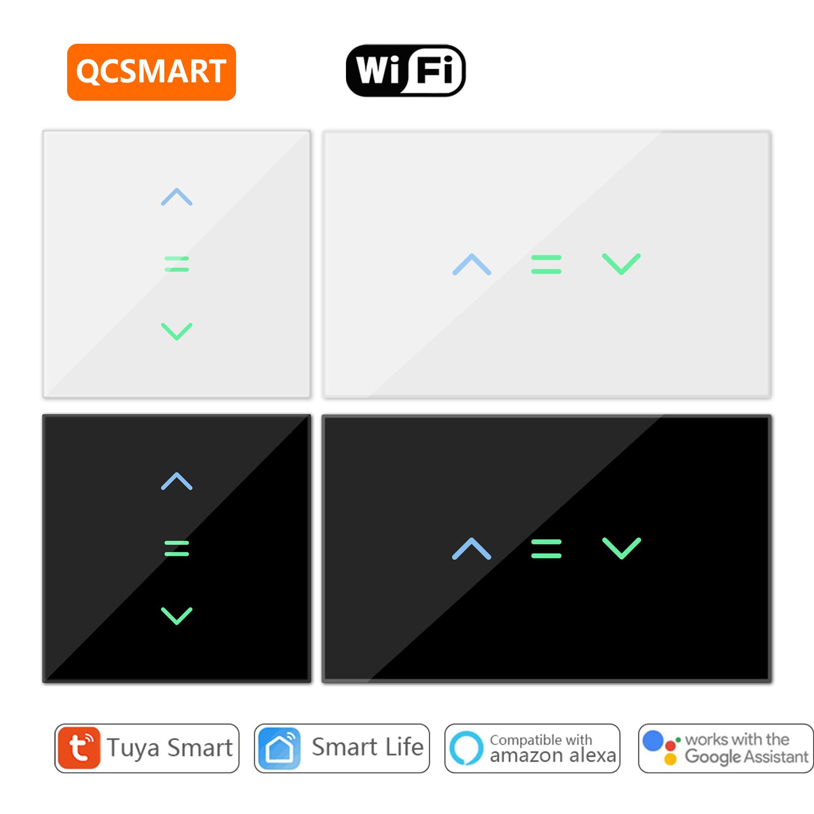 Smart Home Voice Assistant - QCSMART الستائر مصراع الأسطوانة الستار التبديل