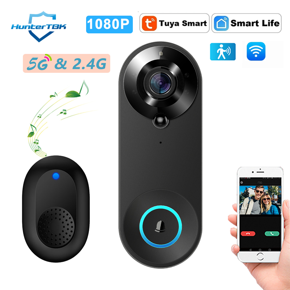 Smart Home Video Doorbell - جرس باب ذكي بكاميرا لاسلكية 1080P