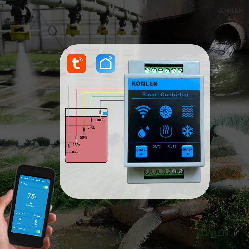 KONLEN Tuya مستشعر مستوى الميا - مراجعة Wifi Water Leak Detector وسعره