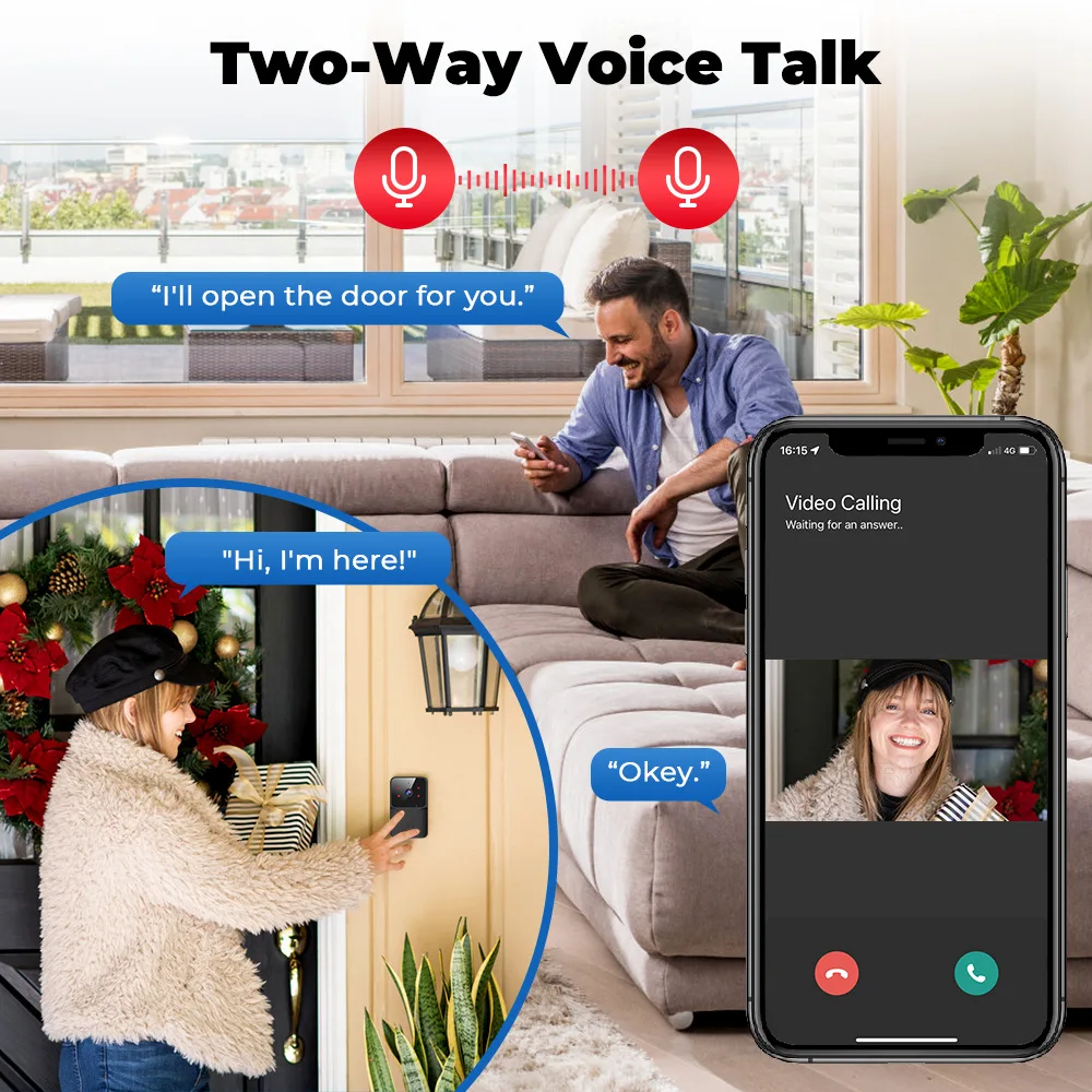 جرس باب ذكي بتقنية واي فاي لعا - مراجعة Smart Home Video Doorbell وسعره