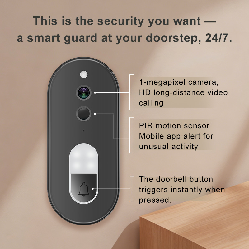 جرس باب ذكي لاسلكي واي فاي بدق - مراجعة Smart Home Video Doorbell وسعره