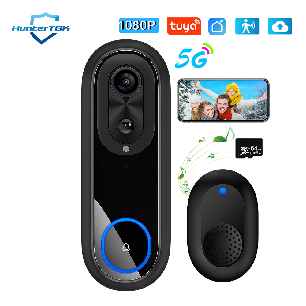 5G 2.4G واي فاي جرس باب يتضمن  - مراجعة Smart Home Video Doorbell وسعره
