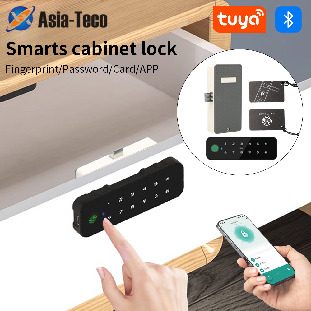 Tuya بلوتوث خزانة خشبية ذكية ق - مراجعة Smart Door Lock وسعره