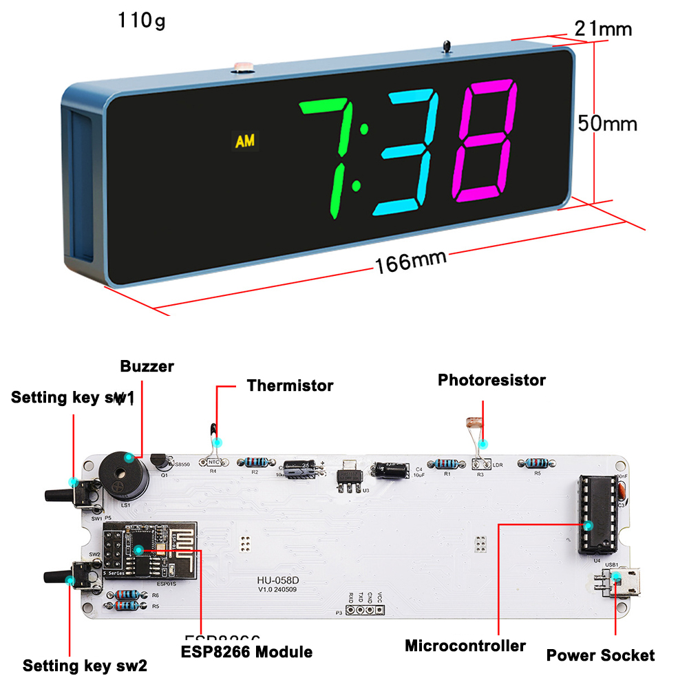 مجموعة ساعة إلكترونية ذكية واي - مراجعة Smart Home Esp8266 وسعره