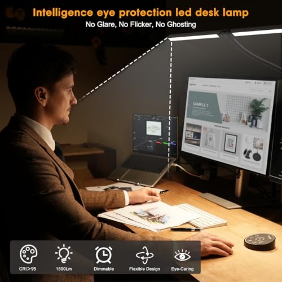 مصباح مكتب LED للمكتب والمنزل  - مراجعة Smart Home Monitor وسعره