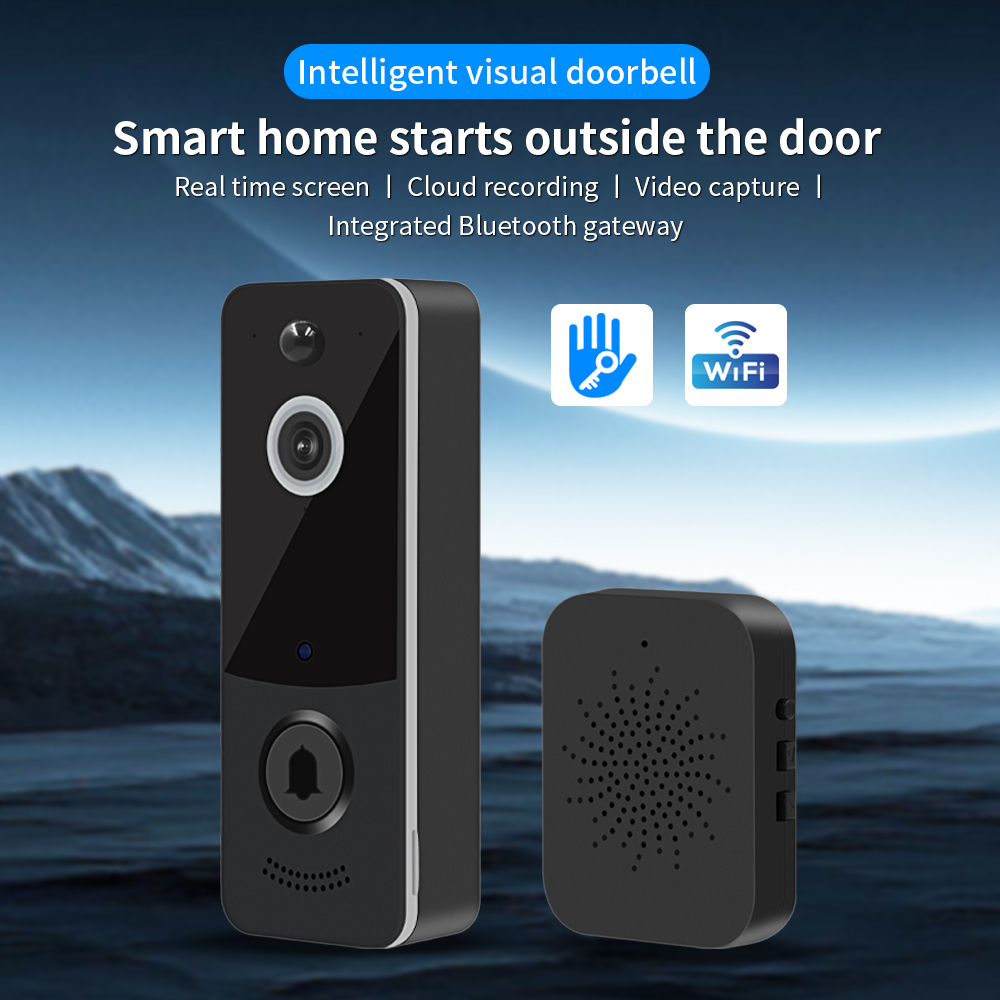 1080P WIFI جرس باب يتضمن شاشة  - مراجعة Smart Home Video Doorbell وسعره