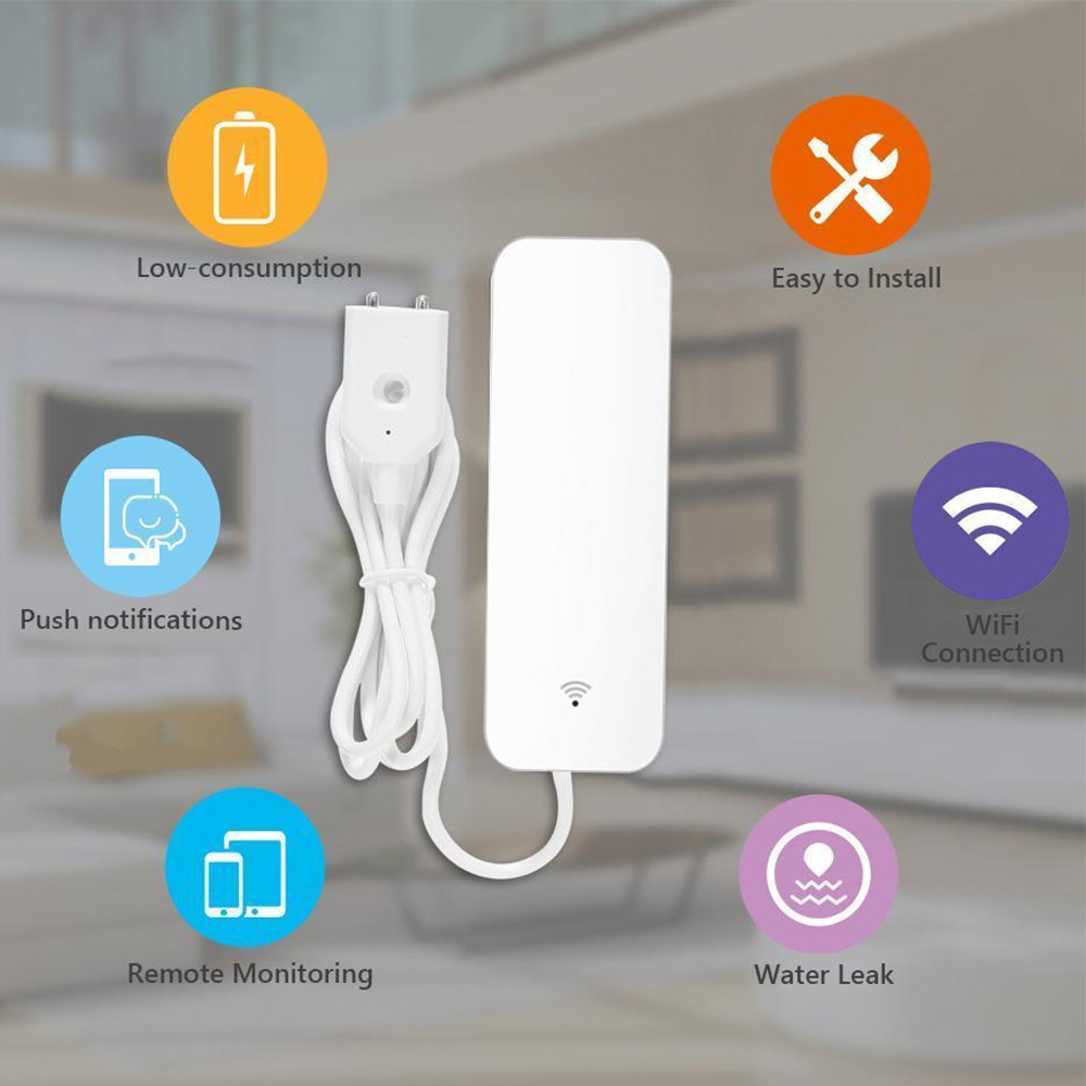 Tuya WiFi مستشعر تسرب المياه،  - مراجعة Wifi Water Leak Detector وسعره