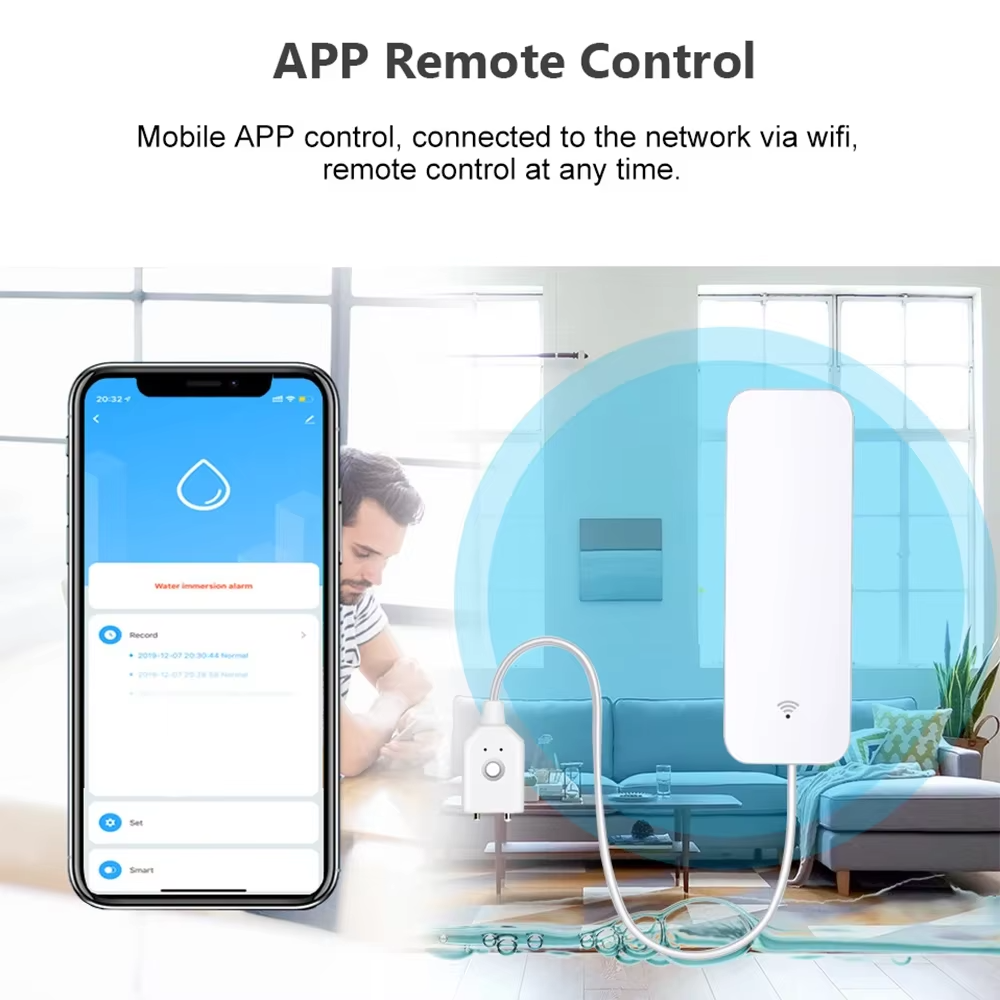 جهاز استشعار تسرب المياه بتقني - مراجعة Wifi Water Leak Detector وسعره