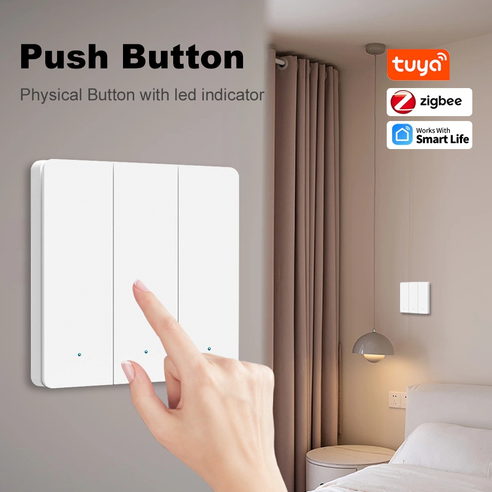 مفتاح ضغط ذكي ZigBee بـ 1 أو 2 - مراجعة Smart Home Voice Control وسعره