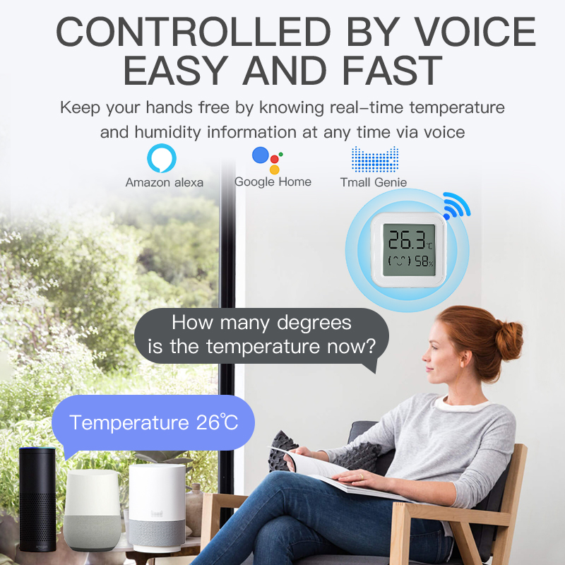 بلوتوث استشعار درجة الحرارة وا - مراجعة Smart Home Voice Assistant وسعره