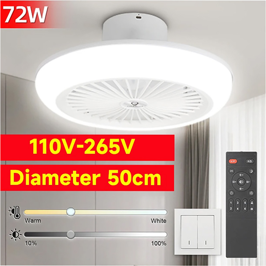 72 واط مروحة السقف ضوء السقف 8 - مراجعة Smart Home Ventilation System وسعره