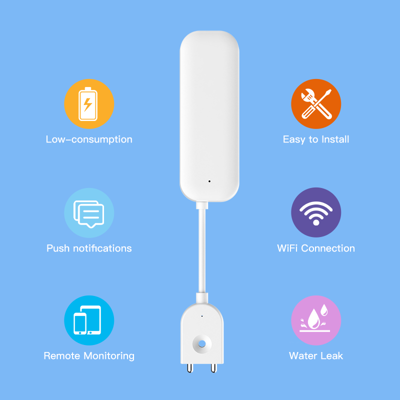 Tuya WiFi زيجبي استشعار المياه - مراجعة Wifi Water Leak Detector وسعره
