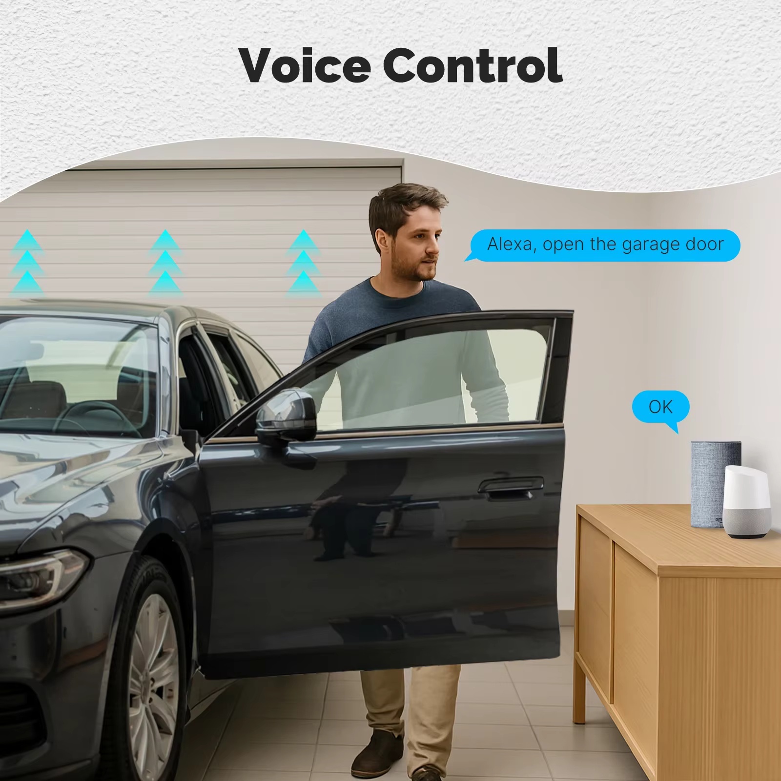 وحدة تحكم باب المرآب من MOES ب - مراجعة Smart Home Voice Assistant وسعره