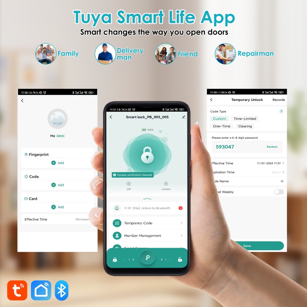 قفل ذكي YFK Tuya 5 في 1 للباب  - مراجعة Smart Home Interior وسعره