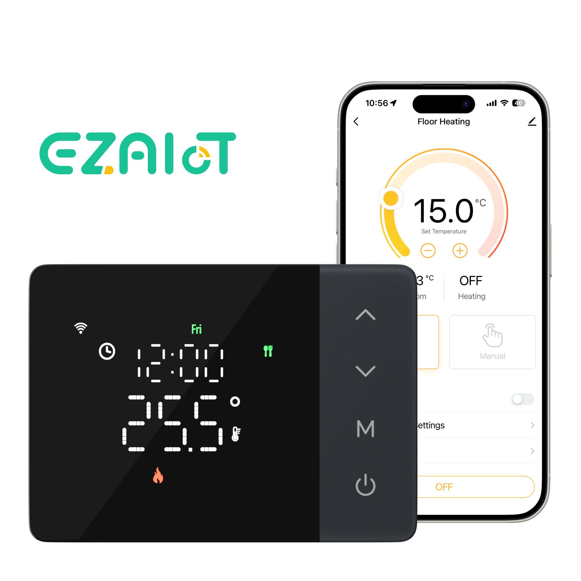 مفتاح ترموستات ذكي يعمل بالبطا - مراجعة Smart Home Thermostat وسعره