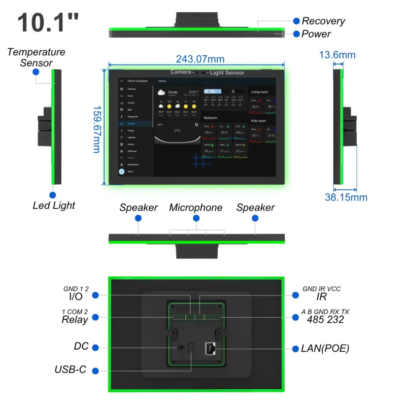 لوحة ذكية للمنزل مقاس 10.1 بوص - مراجعة Smart Home Monitor وسعره