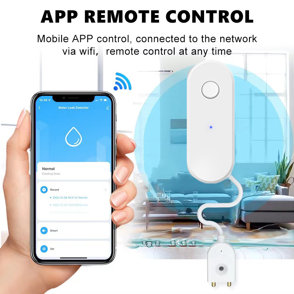 Tuya WiFi مستشعر تسرب المياه ا - مراجعة Wifi Water Leak Detector وسعره
