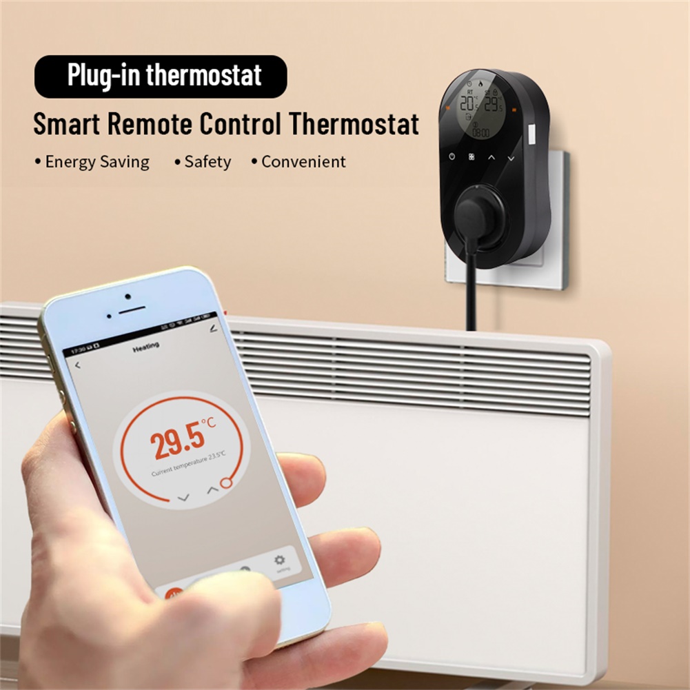 مقبس ترموستات ذكي جديد بمستشعر - مراجعة Wifi Thermostat وسعره